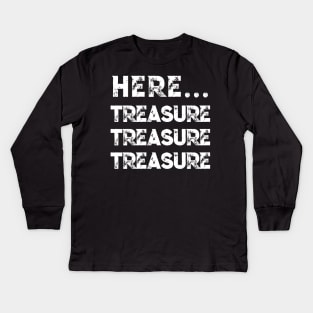 Funny Metal Detector Shirt for Treasure Hunter & Detectorist Kids Long Sleeve T-Shirt